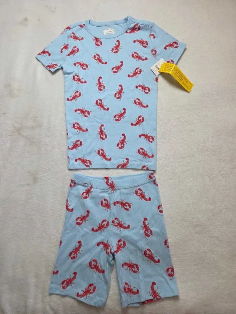 New boys 12 J.Crew Factory Crewcuts short-sleeve Lobster pajama set shirt shorts